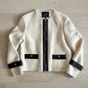 Maje Cream and Black Tweed Blazer - NWT Unworn